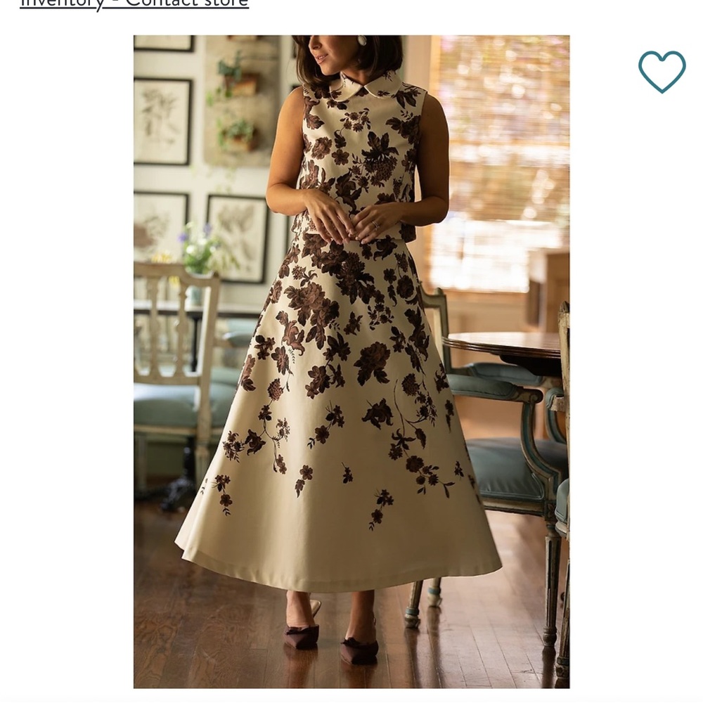 NWT Antonio Melani x Style Bungalow Chintz Floral Coordinating Canvas  Skirt - Picture 10 of 12